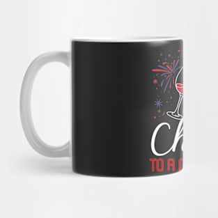 Cheers To A New Year Wine Glass 2019 T-shirt Mug